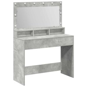 vidaXL Tavolo da Trucco con specchio Grigio cemento 100 x 41 x 135 cm