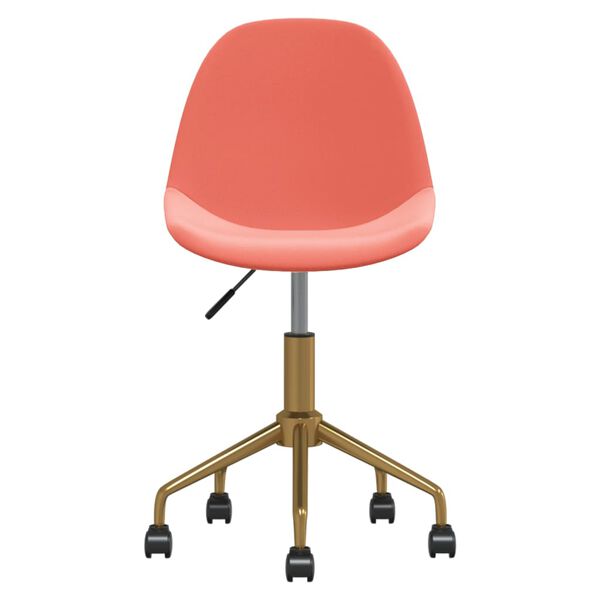 vidaXL Sedie da Pranzo Girevoli 2 pz Rosa in Velluto