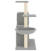 vidaXL Albero per Gatti con Tiragraffi in Sisal Grigio Chiaro 83 cm