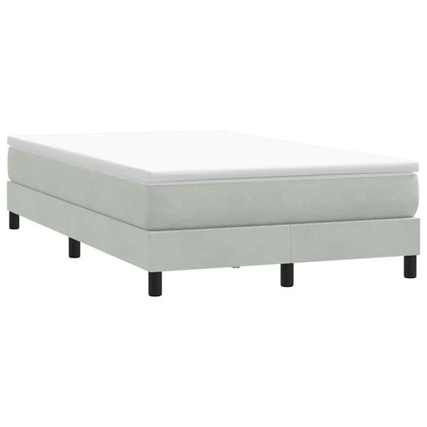 vidaXL Letto a Molle senza Materasso Grigio Chiaro 120x220cm Velluto