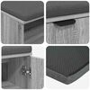 vidaXL Panca per ingresso con cuscino Sonoma grigia 100 x 38 x 46 cm