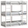 vidaXL Letto a Castello Triplo Bianco 90x190 cm Legno Massello di Pino