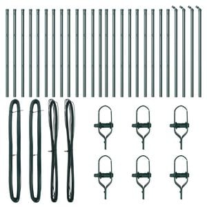 vidaXL Palo della recinzione 26 pcs Grigio 3,2 x 3,2 x 50 cm