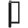 vidaXL Gambe per tavolo da pranzo a forma di T 2 pz nere 80x35x(72-73) cm in acciaio