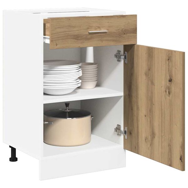 vidaXL Cassettiera “Lyon” Rovere Artigianale 50x46x81,5 cm