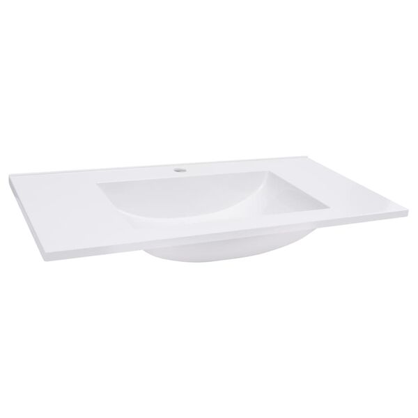 vidaXL Lavabo da Incasso 800x460x130 mm in SMC Bianco