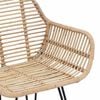 vidaXL Sedia da pranzo 2 pcs Naturale 55 x 50 x 74 cm Rattan e Ferro