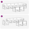 vidaXL Set di divani da esterno 8 pcs Grigio Naturale e Chiaro