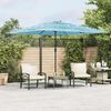 vidaXL Ombrellone Giardino con Palo in Acciaio Blu 290x290x238 cm