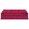 vidaXL Divano Rosso Vino 228 x 78 x 80 cm Velluto