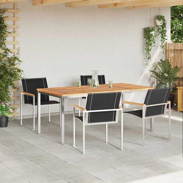vidaXL Set da Pranzo per Giardino 5 pcs Legno di Acacia Massello