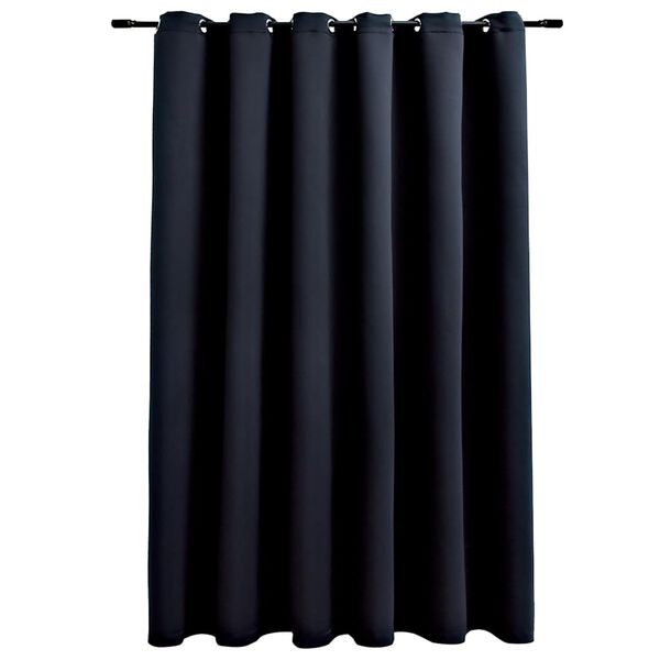 vidaXL Tenda Oscurante con Anelli in Metallo Nera 290x245 cm