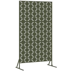 vidaXL Schermo per Privacy Oliva 100 x 50 x 180 cm Acciaio