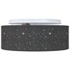 vidaXL Lampada da soffitto Nero 30 x 13.5 cm Tessuto