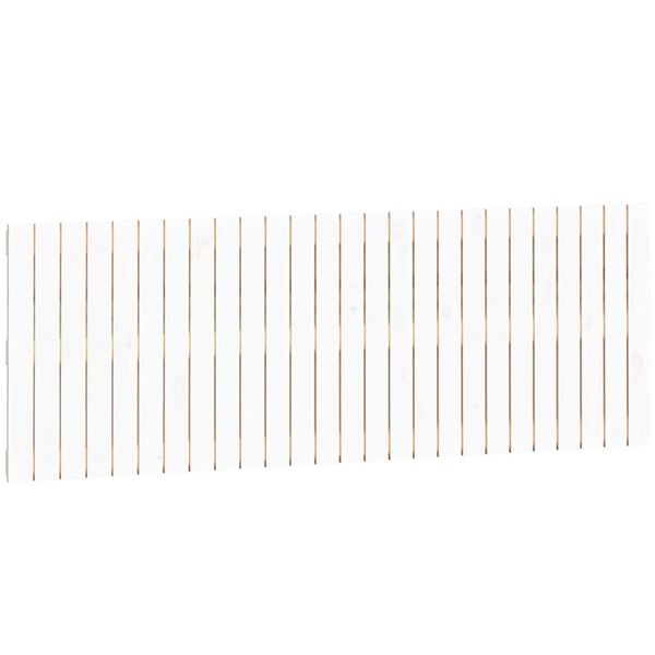 vidaXL Testiera da Parete Bianca 166x3x60 cm in Legno Massello di Pino