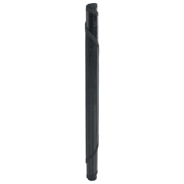 vidaXL Tappeto Rotondo Nero 60 cm in Bamb&ugrave;