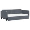 vidaXL Divano Letto Estraibile Cassetti Grigio Scuro 100x200cm Velluto