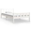 vidaXL Giroletto Bianco in Legno Massello 90x200 cm