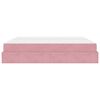 vidaXL Struttura letto con materasso con materasso 2 pcs Rosa Velluto
