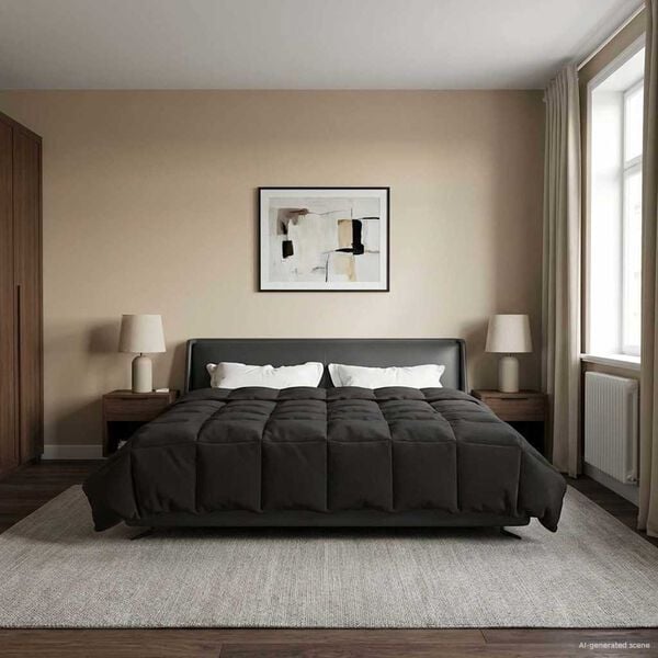 vidaXL Duvet Estivo Trapuntato Antracite 220 x 240 cm Microfibra