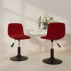 vidaXL Sedie da Pranzo Girevoli 2 pz Rosso Vino in Velluto