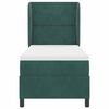 vidaXL Letto a molle con materasso Verde Scuro 200 x 80 cm Poliestere