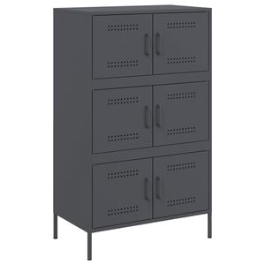 vidaXL Credenza Antracite 68x39x113 cm in Acciaio