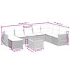 vidaXL Set Divano da Giardino 9 pz con Cuscini Beige in Polyrattan