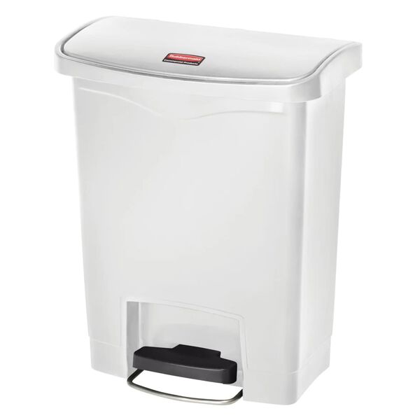 Rubbermaid Contenitore a Pedale Slim Jim 30 L Bianco