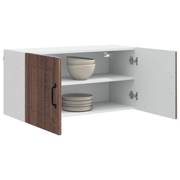 vidaXL Mobile da cucina con lo scaffale Rovere Marrone 80 x 31 x 40 cm