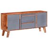 vidaXL Credenza Grigia 120x30x55 cm in Legno Massello