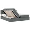 vidaXL Letto con Contenitore Grigio scuro 180 x 200 cm Pelle Sintetica