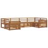 vidaXL Set di divani da esterno 6 pz Naturale Legno di Acacia Massello