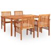 vidaXL Set da Pranzo da Giardino 5 pz con Cuscini Massello di Acacia