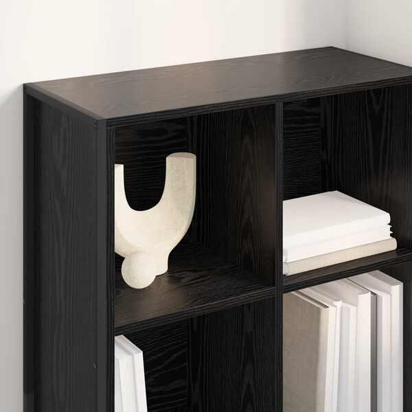 vidaXL Armadio per Libri Rovere Nero 99.5 x 30 x 108.5 cm