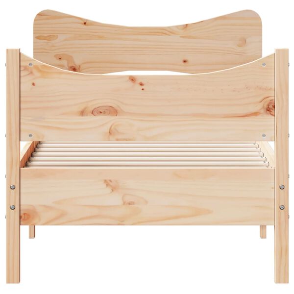 vidaXL Giroletto senza Materasso 75x190 cm in Legno Massello di Pino