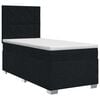 vidaXL Letto box spring con materasso Nero 100 x 200 cm Tessuto