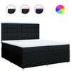 vidaXL Giroletto a Molle con Materasso Nero 200x200 cm in Tessuto