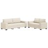 vidaXL Divano 2 pcs Beige Tessuto misto lino