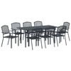 vidaXL Set da Pranzo per Giardino 9 pz Antracite
