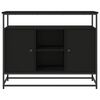 vidaXL Credenza Nera 100x35x80 cm in Legno Multistrato