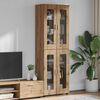 vidaXL Credenza Rovere artigianale 60 x 35 x 182 cm Legno multistrato