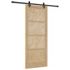 vidaXL Porta scorrevole Naturale e Nero 86 x 211 cm