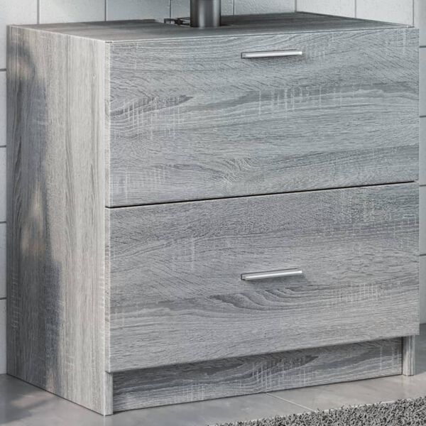 vidaXL Mobile Lavabo Grigio Sonoma 59x37x59 cm in Truciolare