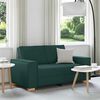 vidaXL Divano a 2 posti Verde scuro 160x78x84 cm in tessuto