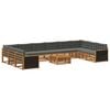 vidaXL Set divani 11 pz Legno di Acacia Massello