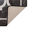 vidaXL Tappeto Lavabile Nero e Bianco 80x300 cm
