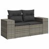 vidaXL Set Divano da Giardino 6pz con Cuscini Grigio Polyrattan Acacia