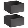 vidaXL Vaso da giardino 2 pz Nero 80 x 80 x 40 cm