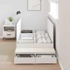 vidaXL Struttura letto con contenitore Bianco 75 cm Legno multistrato